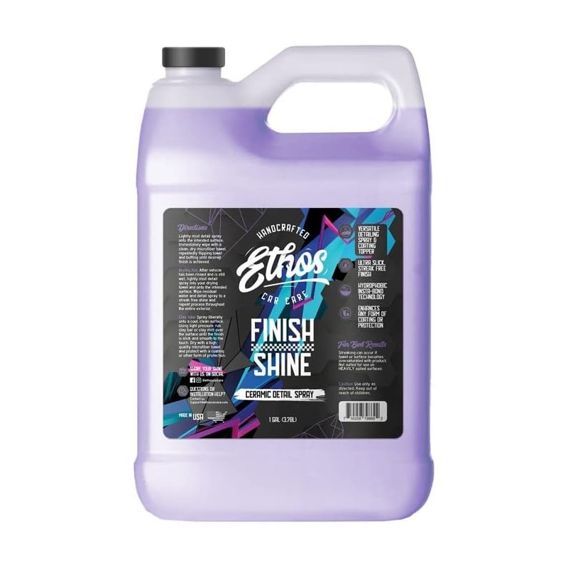 Ethos Finish Shine - Ceramic Detail Spray| Spray Wax For Car Detailing Quick Detail Car Wax | Waterless Car Cleaning &