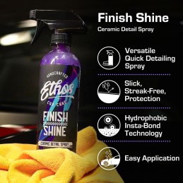 Ethos Finish Shine - Ceramic Detail Spray| Spray Wax For Car Detailing Quick Detail Car Wax | Waterless Car Cleaning &