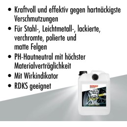 SONAX FelgenBeast (1 Liter) Felgenreiniger für alle polierten, verchromten und matten Stahl- & Leichtmetallfelgen | Art-Nr.