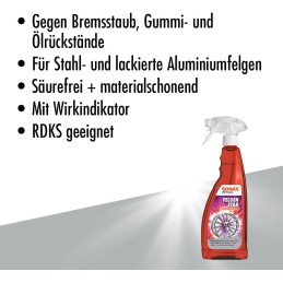 SONAX FelgenStar (750 ml) säurefreier Felgenreiniger zur effektiven Reinigung von Stahlfelgen & lackierten Aluminiumfelgen,