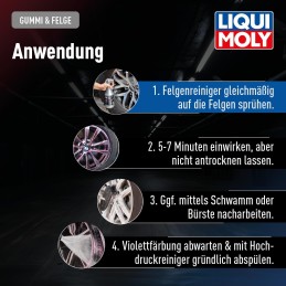 LIQUI MOLY Felgenreiniger Spezial, Art.-Nr.: 1597 I 1 L Auto Felgenreiniger für Alufelgen & Stahlfelgen I Felgenpflege für Auto