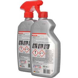 NIGRIN Peformance Turbo Felgenreiniger, 2x 0,5 Liter, selbstaktiver Reiniger für alle Felgen, säurefrei, mit Wirk-Indikator