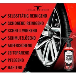 Felgenreiniger zur Felgenpflege | Professionelle Felgen-Reinigung für Alufelgen & Stahlfelgen 1 Liter | Autopflege für