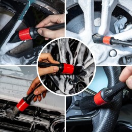 Metal Free Soft Wheel Cleaner Brush, Synthetic Wool Car Cleaning Brush, Highly Water Absorption, Dense and Durable Tire Brush