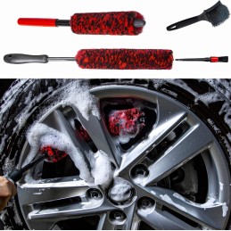 Metal Free Soft Wheel Cleaner Brush, Synthetic Wool Car Cleaning Brush, Highly Water Absorption, Dense and Durable Tire Brush