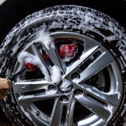 Metal Free Soft Wheel Cleaner Brush, Synthetic Wool Car Cleaning Brush, Highly Water Absorption, Dense and Durable Tire Brush