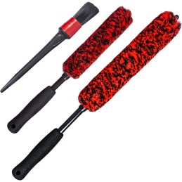 Metal Free Soft Wheel Cleaner Brush, Synthetic Wool Car Cleaning Brush, Highly Water Absorption, Dense and Durable Tire Brush