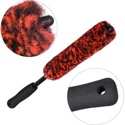 Metal Free Soft Wheel Cleaner Brush, Synthetic Wool Car Cleaning Brush, Highly Water Absorption, Dense and Durable Tire Brush