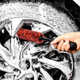 Metal Free Soft Wheel Cleaner Brush, Synthetic Wool Car Cleaning Brush, Highly Water Absorption, Dense and Durable Tire Brush