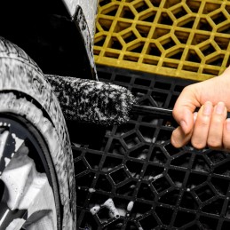 Metal Free Soft Wheel Cleaner Brush, Synthetic Wool Car Cleaning Brush, Highly Water Absorption, Dense and Durable Tire Brush