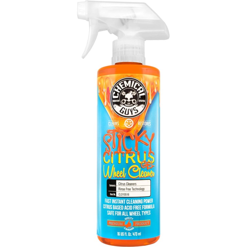 Chemical Guys CLD10516 Sticky Citrus Wheel Cleaner Gel, (Safe for All Wheel Types) Works on Cars, Trucks, SUVs, Motorcycles, RVs