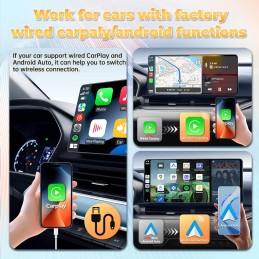 Wireless Carplay Adapter AI Box for OEM Wired Carplay/Android Auto to Wireless Connection Plug and Play Dongle Magic Box for Car