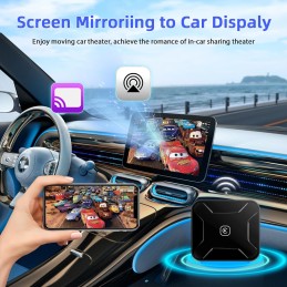 podofo 4 in 1 Wireless CarPlay Adapter-2024 Carplay/Android Auto/Mirror Link CarPlay Magic Box-Convert Wire to Wireless Fast and