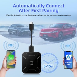 podofo 4 in 1 Wireless CarPlay Adapter-2024 Carplay/Android Auto/Mirror Link CarPlay Magic Box-Convert Wire to Wireless Fast and