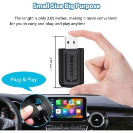 Sunweyer 2024 Latest Wireless CarPlay & Android Auto Adapter 2 IN 1 Auto Connect Box, Supports Online Updates Wired to Wireless