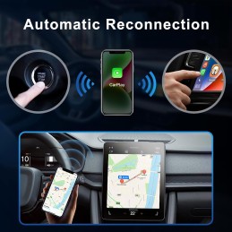 2 in 1 Wireless CarPlay Adapter & Android Auto Wireless Adapter - Convert Factory Wired to Wireless CarPlay Dongle Cars - Stable