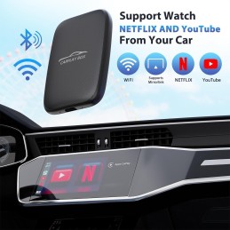 2 in 1 Wireless CarPlay Adapter and Android Auto Wireless Adapter for Factory Wired CarPlay Cars - Wireless CarPlay Dongle Built