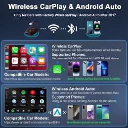 UWECAN Wireless CarPlay and Android Auto Adapter, 2 in 1 CarPlay & Android Auto Wirelss Dongle for Cars With Factory Wired