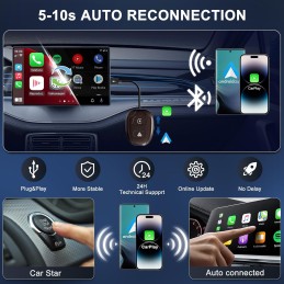 UWECAN Wireless CarPlay and Android Auto Adapter, 2 in 1 CarPlay & Android Auto Wirelss Dongle for Cars With Factory Wired