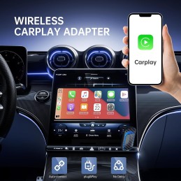 Wireless Carplay Adapter,2 in 1 Wireless Carplay for iOS and Android Auto,Converts Wired to Wireless Carplay Dongle for Wireless