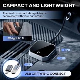 Dual System Adapter, Wireless CarPlay Adapter for Apple & Andriod Auto Wireless Adapter 2 in 1, Plug & Play Instant Connect to