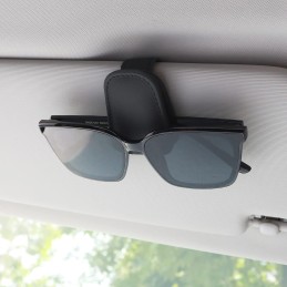 TIESOME Sonnenbrillenhalter für Auto Sonnenblende magnetischer Leder Brillenhalter Clip für Auto Sonnenblende universelles Auto