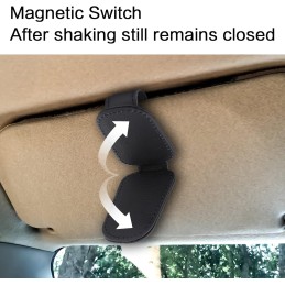 TIESOME Sonnenbrillenhalter für Auto Sonnenblende magnetischer Leder Brillenhalter Clip für Auto Sonnenblende universelles Auto