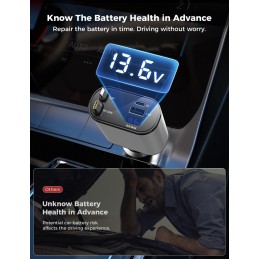 Upgraded SUPERONE Retractable Car Charger 4 in 1, Fast Car Phone Charger with Cord 2.6ft, USB C and Apple Car Charger Adapter,