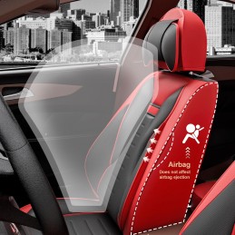 ASLONG 5PCS H7 Front and Back Car Seat Covers Auto Interior Accessories with Water Proof NAPPA Leather for Cars SUV Pick-up