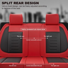 ASLONG 5PCS H7 Front and Back Car Seat Covers Auto Interior Accessories with Water Proof NAPPA Leather for Cars SUV Pick-up