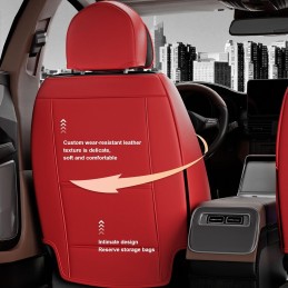 ASLONG 5PCS H7 Front and Back Car Seat Covers Auto Interior Accessories with Water Proof NAPPA Leather for Cars SUV Pick-up