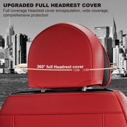 ASLONG 5PCS H7 Front and Back Car Seat Covers Auto Interior Accessories with Water Proof NAPPA Leather for Cars SUV Pick-up