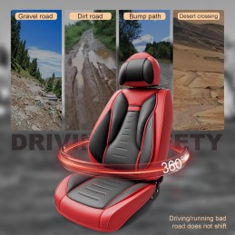 ASLONG 5PCS H7 Front and Back Car Seat Covers Auto Interior Accessories with Water Proof NAPPA Leather for Cars SUV Pick-up