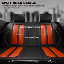 ASLONG 5PCS H7 Front and Back Car Seat Covers Auto Interior Accessories with Water Proof NAPPA Leather for Cars SUV Pick-up