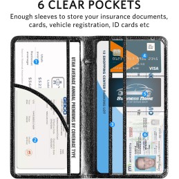 CoBak Car Registration and Insurance Holder - Vehicle Glove Box Car Organizer, Auto Truck Comparment Accessories Case for