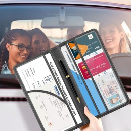 CoBak Car Registration and Insurance Holder - Vehicle Glove Box Car Organizer, Auto Truck Comparment Accessories Case for