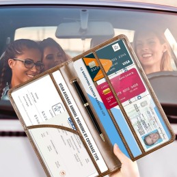 CoBak Car Registration and Insurance Holder - Vehicle Glove Box Car Organizer, Auto Truck Comparment Accessories Case for