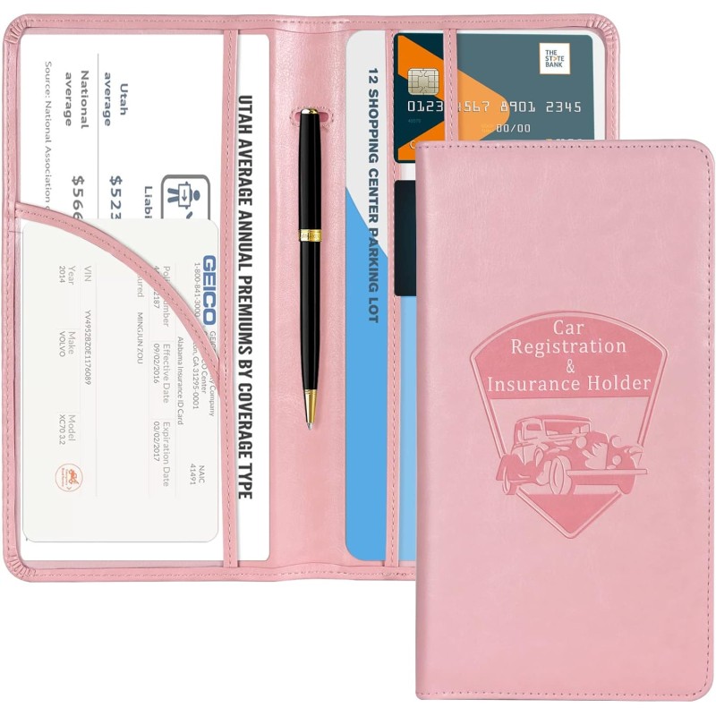 CoBak Car Registration and Insurance Holder - Vehicle Glove Box Car Organizer, Auto Truck Comparment Accessories Case for