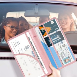 CoBak Car Registration and Insurance Holder - Vehicle Glove Box Car Organizer, Auto Truck Comparment Accessories Case for