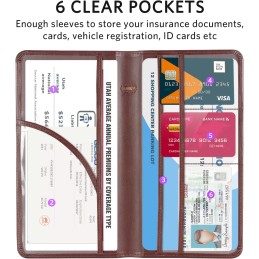 CoBak Car Registration and Insurance Holder - Vehicle Glove Box Car Organizer, Auto Truck Comparment Accessories Case for