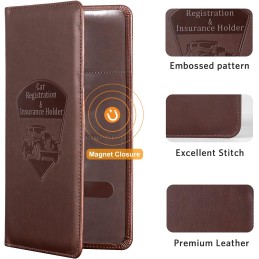 CoBak Car Registration and Insurance Holder - Vehicle Glove Box Car Organizer, Auto Truck Comparment Accessories Case for