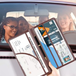 CoBak Car Registration and Insurance Holder - Vehicle Glove Box Car Organizer, Auto Truck Comparment Accessories Case for