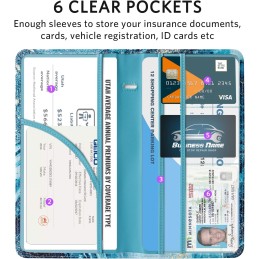 CoBak Car Registration and Insurance Holder - Vehicle Glove Box Car Organizer, Auto Truck Comparment Accessories Case for