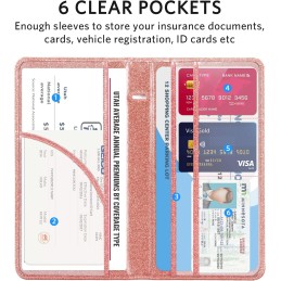 CoBak Car Registration and Insurance Holder - Vehicle Glove Box Car Organizer, Auto Truck Comparment Accessories Case for