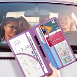 CoBak Car Registration and Insurance Holder - Vehicle Glove Box Car Organizer, Auto Truck Comparment Accessories Case for