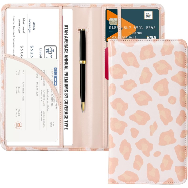 CoBak Car Registration and Insurance Holder - Vehicle Glove Box Car Organizer, Auto Truck Comparment Accessories Case for