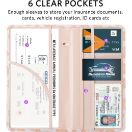 CoBak Car Registration and Insurance Holder - Vehicle Glove Box Car Organizer, Auto Truck Comparment Accessories Case for