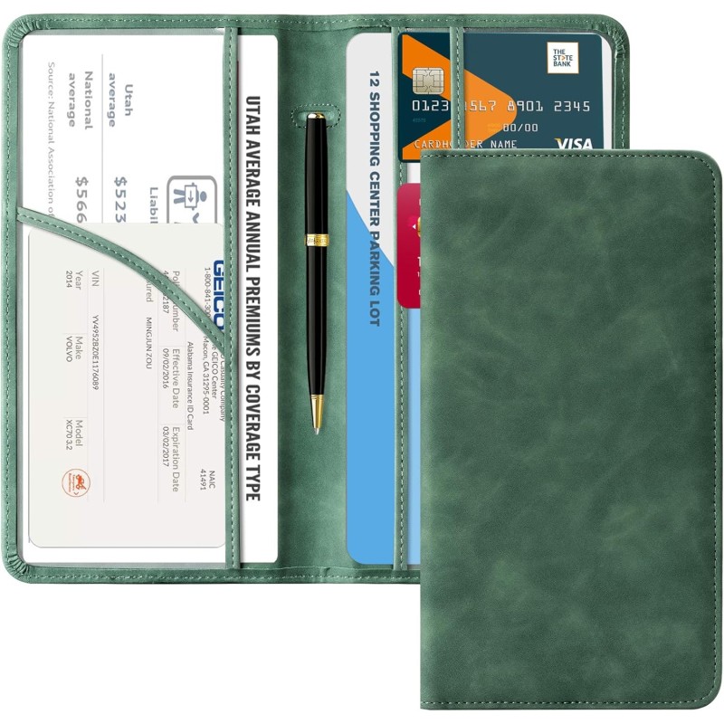 CoBak Car Registration and Insurance Holder - Vehicle Glove Box Car Organizer, Auto Truck Comparment Accessories Case for