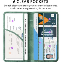 CoBak Car Registration and Insurance Holder - Vehicle Glove Box Car Organizer, Auto Truck Comparment Accessories Case for