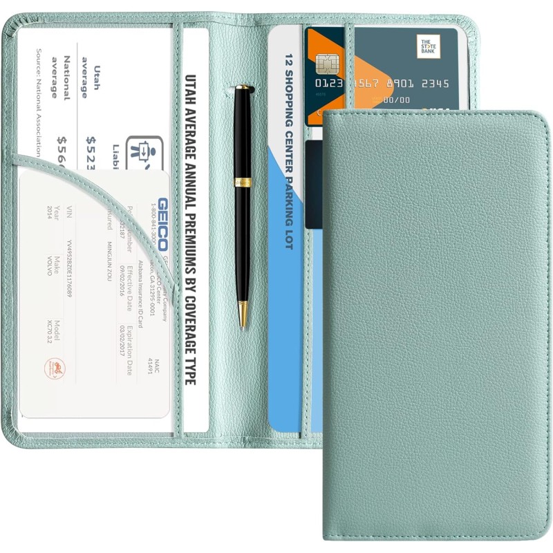 CoBak Car Registration and Insurance Holder - Vehicle Glove Box Car Organizer, Auto Truck Comparment Accessories Case for